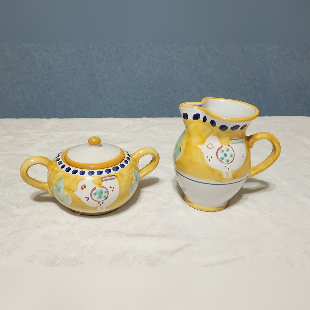 Solimene Chicken Sugar Creamer Set